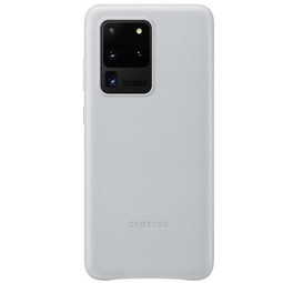 Galaxy S20 Ultra Leather Cover Silver