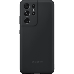 Силиконовый чехол-накладка (Silicone Cover)  для смартфона Samsung Galaxy S21 Ultra Black