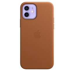 Чехол-накладка Apple Leather Case with MagSafe для смартфона iPhone 12/12 Pro Space Gray