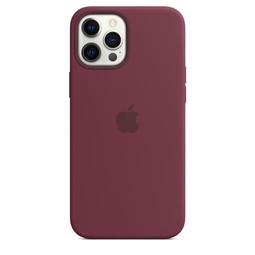 iPhone 12 Pro Max Silicone Case with MagSafe Plum