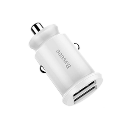 Автомобильное зарядное устройство Baseus Grain Car Charger Dual USB 5V 3.1A White