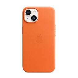 Чехол Apple для iPhone 14 Leather Case with MagSafe Orange, MPP83ZM/A