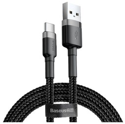 Кабель Baseus USB to Type-C 3A 0.5m Grey + Black